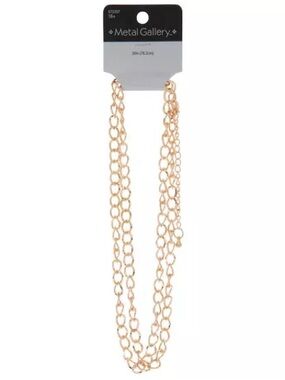 New 30” Metal Gallery Gold Chain Necklace - Women